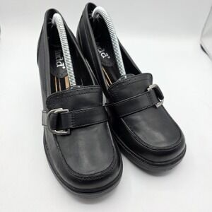 Mudd Shoes Womens 7.5 Black Bright Platform Loafers Vintage‎ NOS Y2K 90s Heels